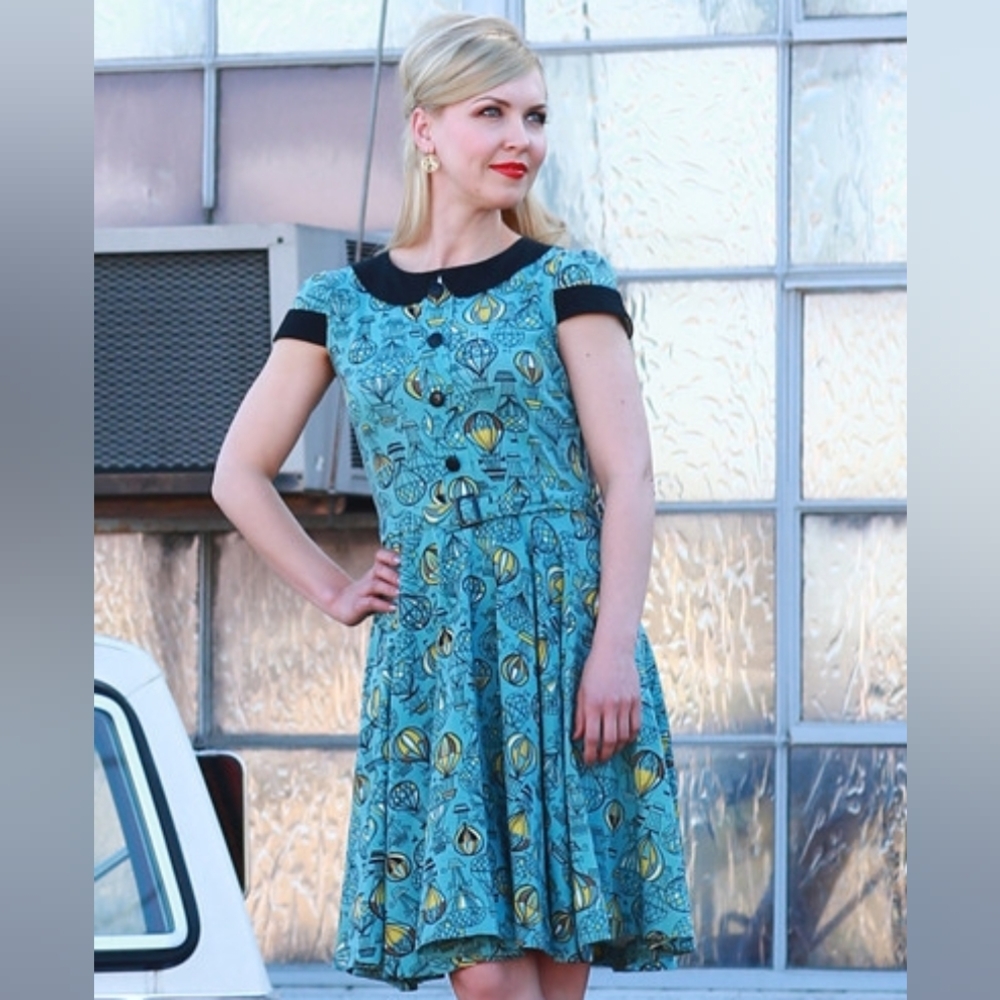 ✨donated✨Effie' Heart Vintage Style Dress with Unique Balloon Pattern